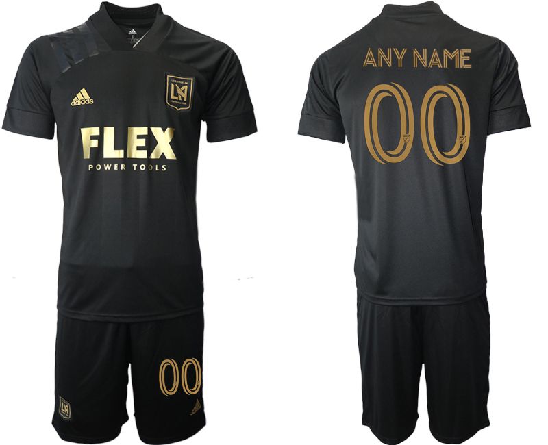 Men 2021-2022 Club Los Angeles FC home black customized Adidas Soccer Jersey->paris st german jersey->Soccer Club Jersey